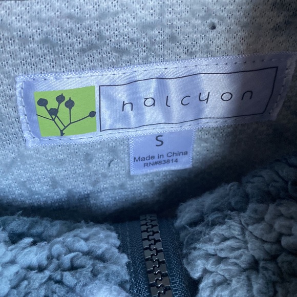 Grey Camo Sherpa Pullover Jacket S - Picture 4 of 14